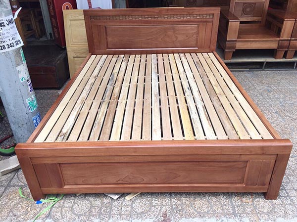 Bộ giường ngủ gỗ tự nhiên 2mx2m2