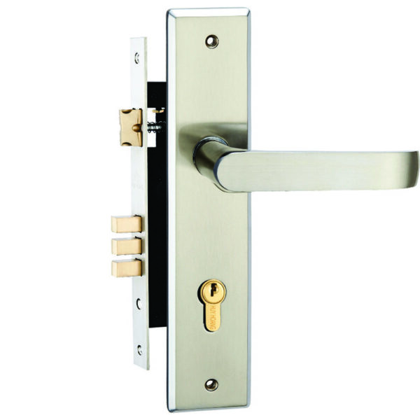Mẫu khóa cửa tay gạt inox - cách lắp đặt khóa tay gạt inox 3 chốt vặn