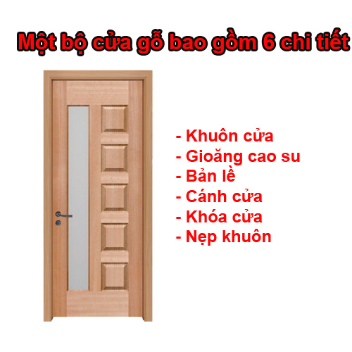 Mot bo cua go hoan chinh gom co bao nhieu chi tiet