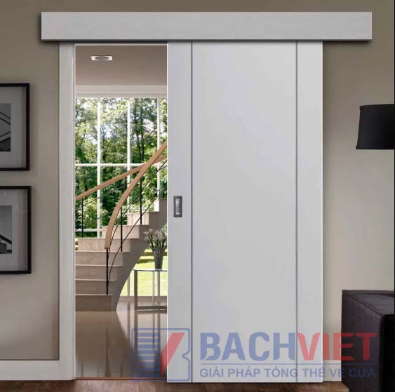 Mẫu cửa cánh cửa màu trắng nẹp khuôn màu trắng