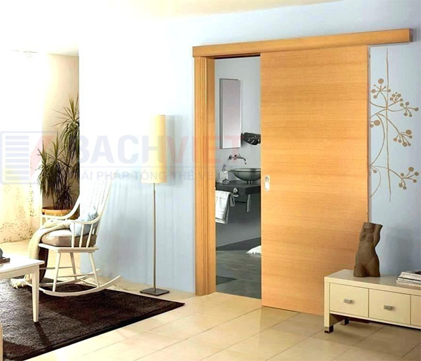 Mẫu cửa trượt nhà vệ sinh 1 cánh bản lớn