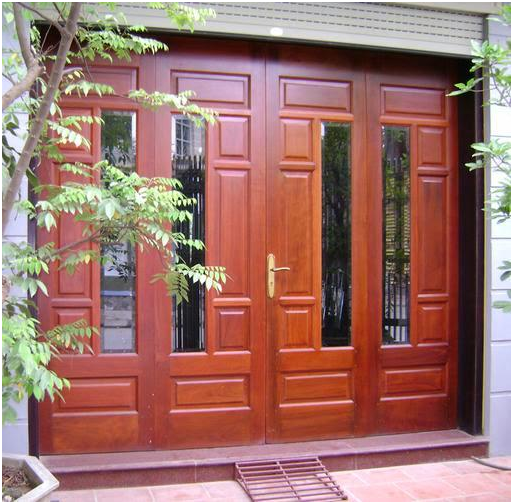 Cửa gỗ thép bảo vệ