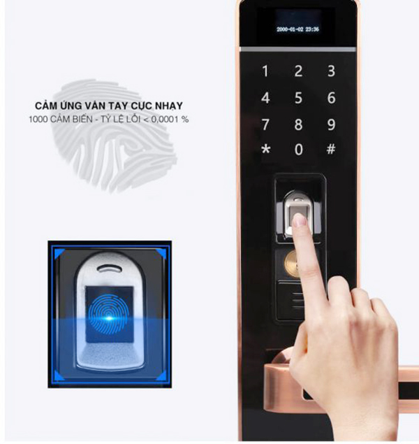 khóa điện tử màn hình khóa vân tay