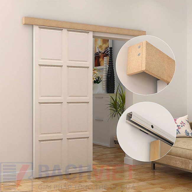 Mẫu cửa gỗ trượt giá rẻ đơn giản