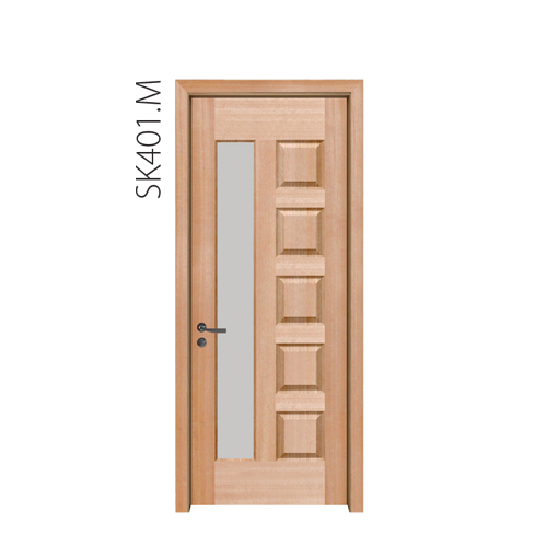 Cửa gỗ ghép thanh solitek 1 cánh