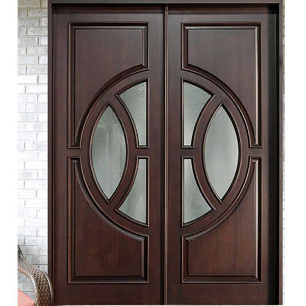 Mẫu cửa gỗ kính 2 cánh đẹp hiện đại