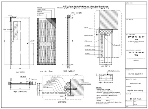 Bản vẽ chi tiết cửa gỗ 6