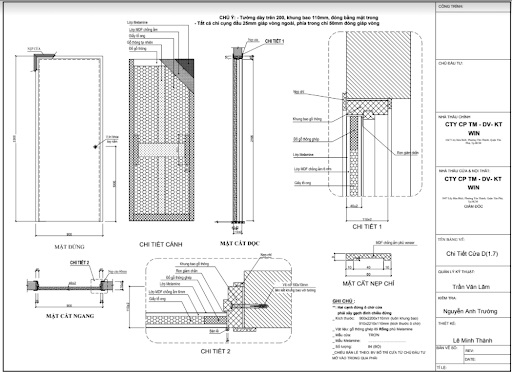 Bản vẽ chi tiết cửa gỗ 7