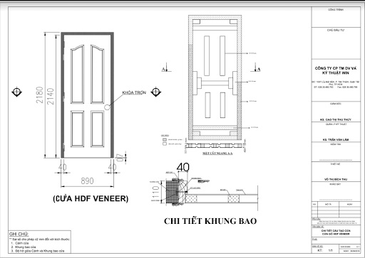 Bản vẽ chi tiết cửa gỗ 8