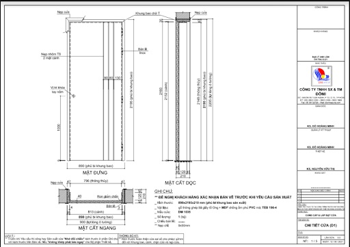 Bản vẽ chi tiết cửa gỗ 1