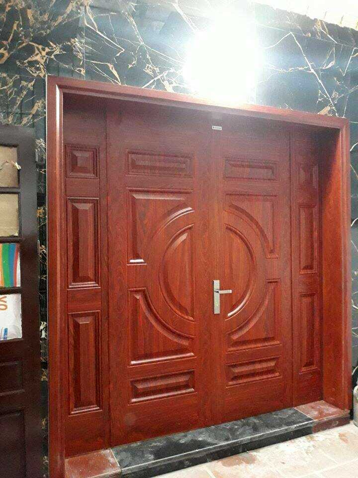 Cửa thép vân gỗ KG – 421T