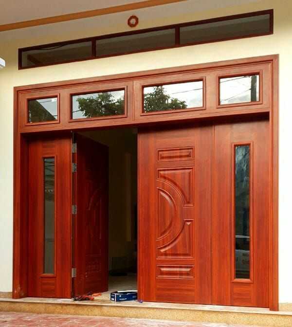Cửa sắt giả gỗ