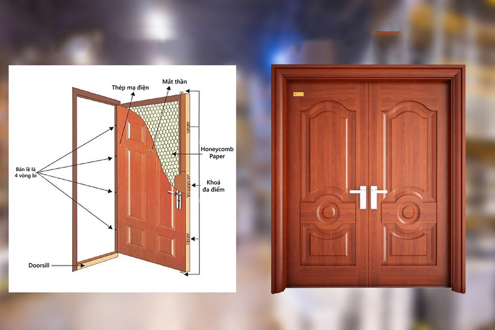 cửa thép vẫn gỗ