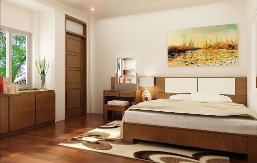 Cửa phòng ngủ đối diện cửa nhà vệ sinh