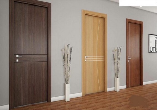 Mẫu cửa gỗ phòng ngủ 1 cánh tân cổ điển